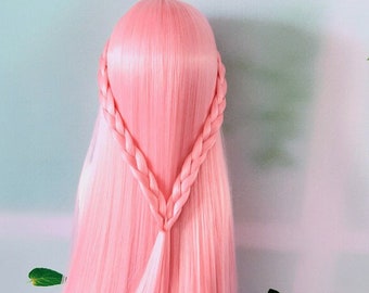 1/3 1/4 1/6 1/8 Bjd Doll Long Straight with Braids Wig,Multi-colors Hair for 9-10"8-9"7-8"6-7"5-6"Bjd Sd Mdd Msd Doll,Doll Accessories
