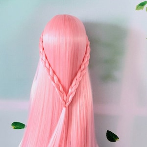 1/3 1/4 1/6 1/8 Bjd Doll Long Straight with Braids Wig,Multi-colors Hair for 9-10"8-9"7-8"6-7"5-6"Bjd Sd Mdd Msd Doll,Doll Accessories