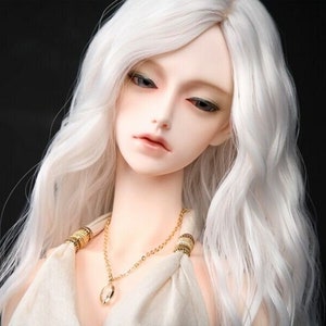 9-10" 8-9" 7-8" 6-7" 5-6" BJD Wig Long White&Black Multi Colors Hair Wavy Wigs For 1/3 1/4 1/6 1/8 Bjd MSD SD Doll