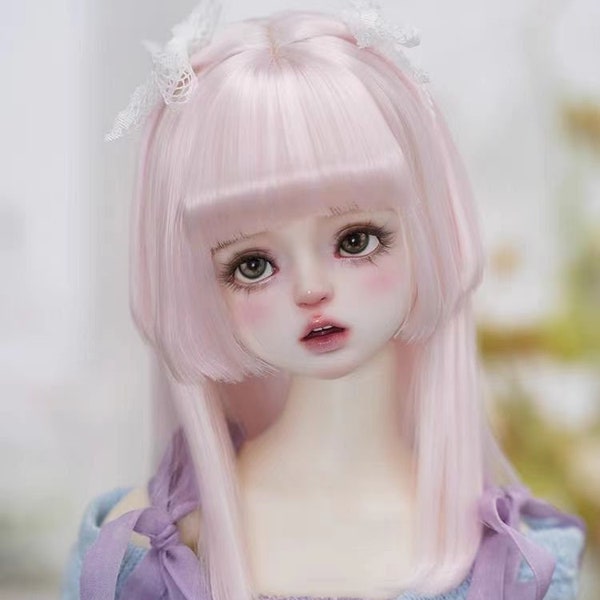 Girl Benisa BJD Doll Wig for Sd Msd Dd Dolls,9-10 inch 8-9 inch 7-8 inch Long Curly Styled Hair,Doll Accessories