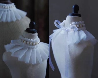 1/3 1/4 BJD Doll Necklace,Lace Collar For 3" 4" Bjd Uncle MDD Doll, Doll Accessories
