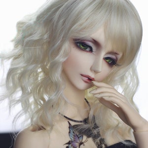 1/3 1/4 1/6 BJD Wig High Temperature Fiber Fashion Blonde/Carrot Short Curly Hair Wigs For 9-10" 8-9" 7-8" 6-7" Bjd MSD SD Doll