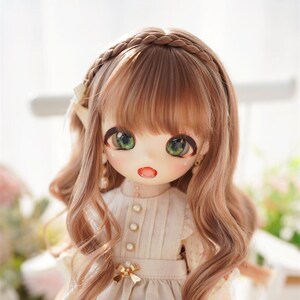 BJD Doll Long Wavy with Braids Hair Wig for 1/3 1/4 1/6 Bjd SD MSD Doll,Doll Accessories