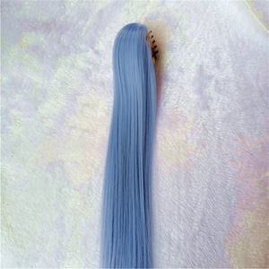 BJD SD Doll Ponytail Clip,Straight Removable 20cm 30cm 40cm Black White Brown Blue Pink Gray and More Colors Hair Wig,Doll Accessories