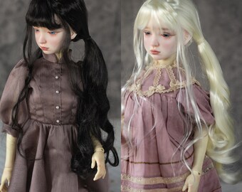 1/3 Girl BJD Wig, Long Curly Soft Hair for 9-10" Bjd SD Doll,Doll Accessories