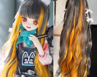 1/3 1/4 1/6 BJD Long Wavy Hair, Wig for 9-10 8-9 7-8 6-7 Bjd Sd Dd Mdd Msd Yosd Doll,Doll Gift,Doll Accessories