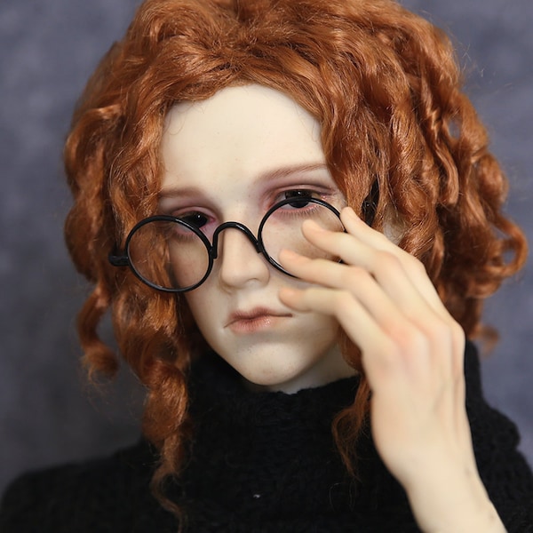 Bjd doll Round Glasses in Metal Black Gold Silver Color for 1/3 1/4 1/6 MNF, MSD Doll