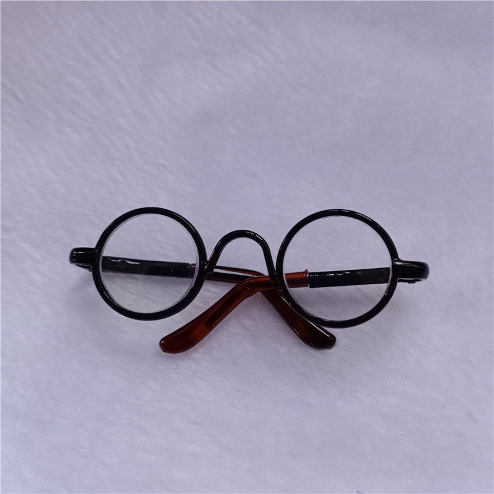 Doll Square Round Glasses in Metal Black Gold Color for 1/3 Etsy