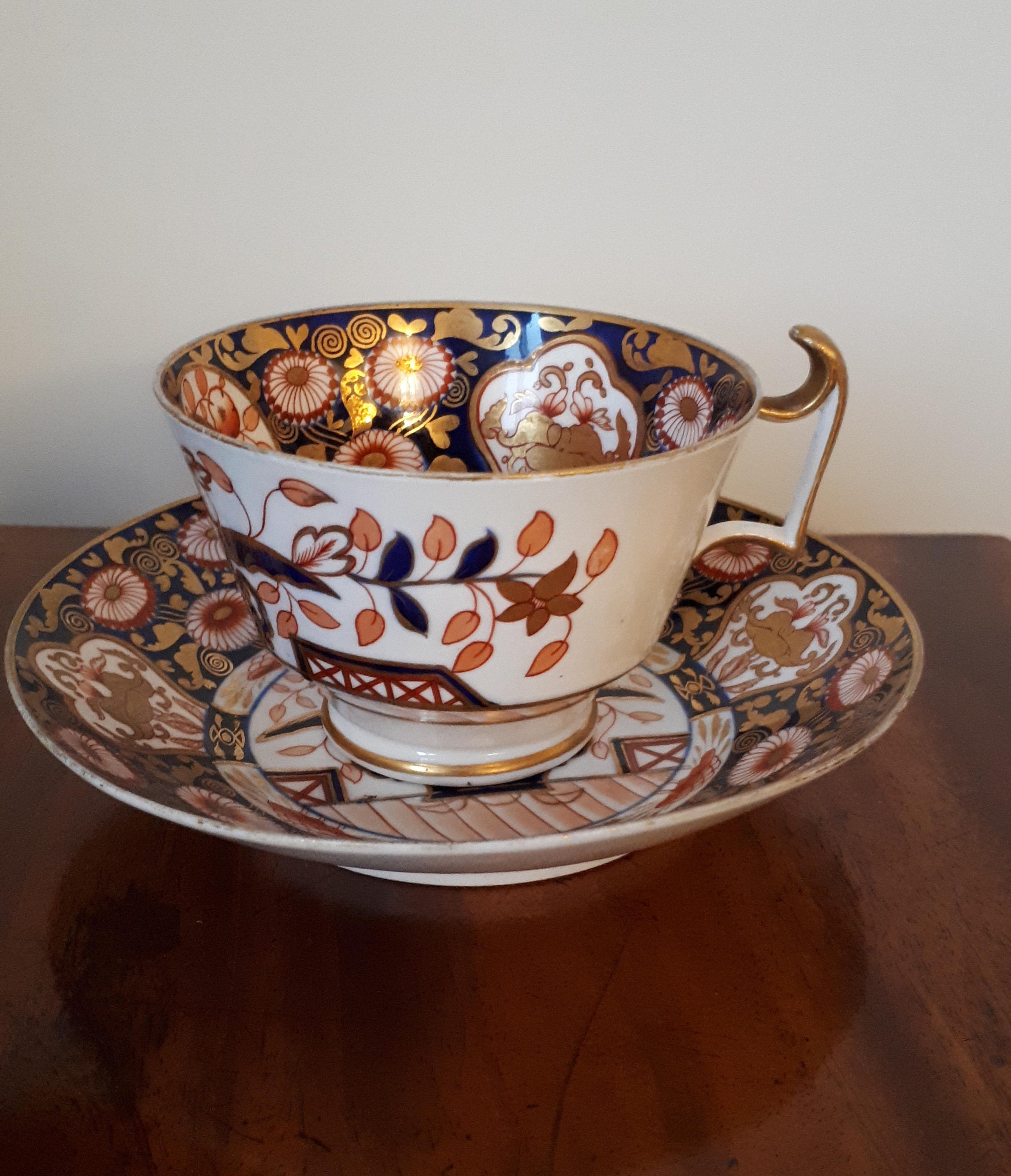 Antique Spode c1830 Tea Cup & Saucer Hand Painted Etsy