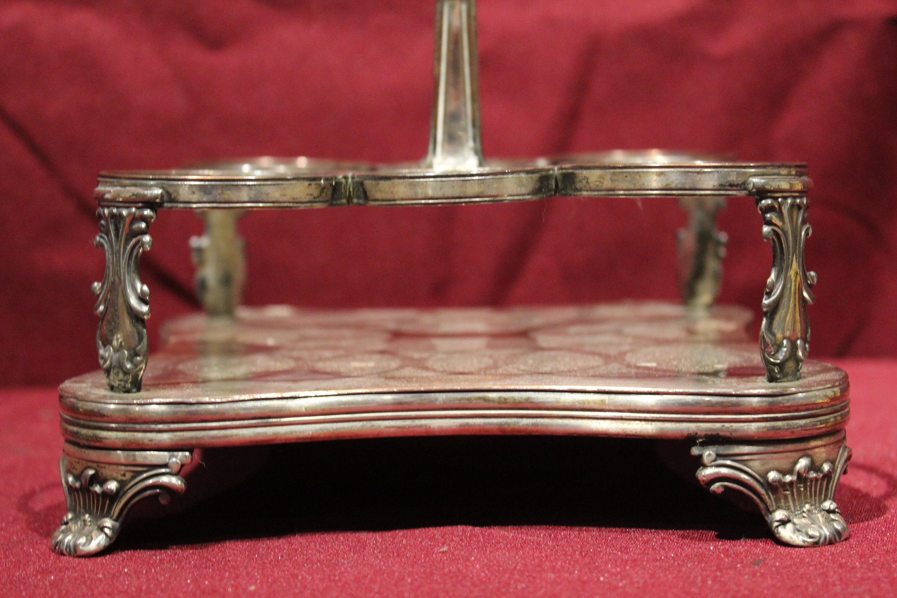 Vintage Silvered Condiment Tray/Caddy Tableware Etsy