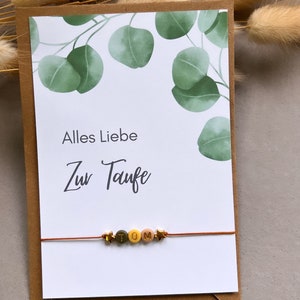 Bracelet | Nom | Carte de vœux | Bracelet avec carte | Personnalisé | | Famille | Cadeau Noël | Baptême