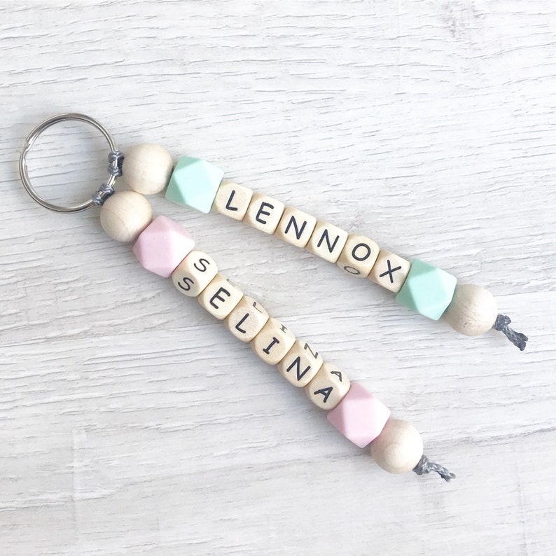 Keychain With 2 Names Etsy