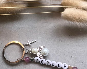 Guardian Angel | Lucky Charm | Christening | Personalized Keychain Gift with Name