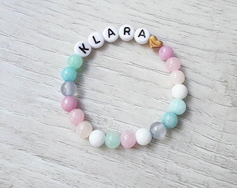 Children's bracelet with name | rainbow | personalized | gift | Enrollment | birth