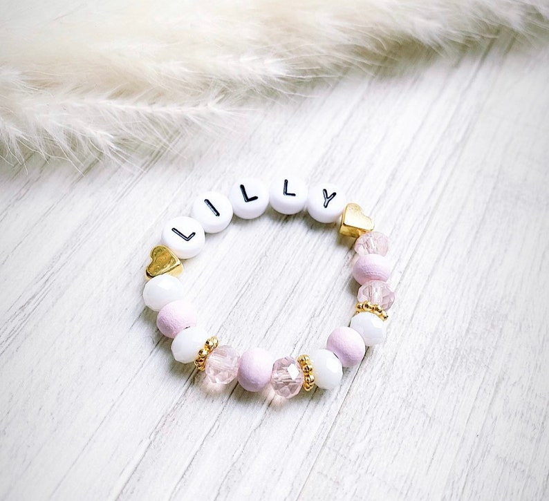 Baby kids bracelet Birth Gift Baptism Birth bracelet personalized Girl image 2