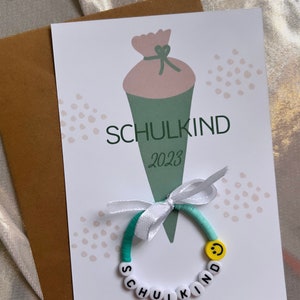 Bracelet écolier avec carte | Texte personnalisé | Inscription scolaire | garçon | Fille