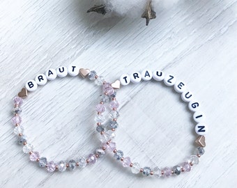 Bride & Maid of Honor Bracelet Set