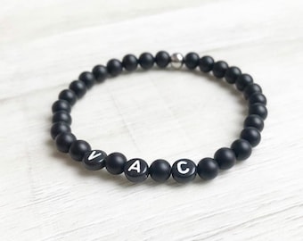 Armband mit Name | Herren | Damen | Onyx personalisiert