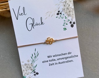 Glücksarmband | Freundschaftsarmband | Bestie | Talisman | Armband mit Karte | Personalisiert  | Glücksbringer