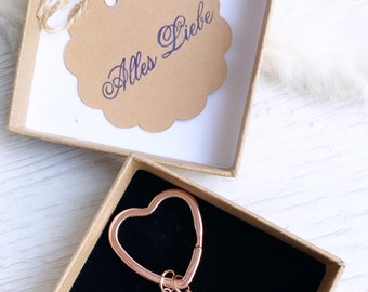 Guardian angel | Lucky charm | personalized | Keychain with name including gift box | Rose gold |