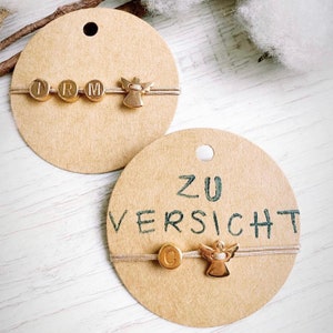 Pulsera del ángel de la guarda personalizada | tarjeta de deseos