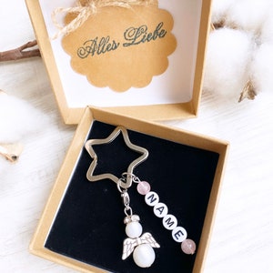 Guardian Angel / lucky charm / baptism / keychain with name | gift box | desired text