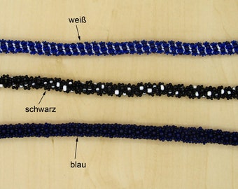 Crochet necklace with 4 mm Rocailles - 1 color depending on the selection!