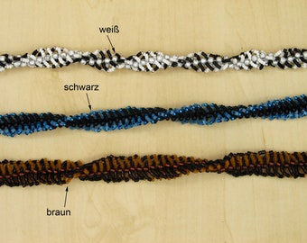 Crochet chain flat spiral - 1 color depending on the selection!