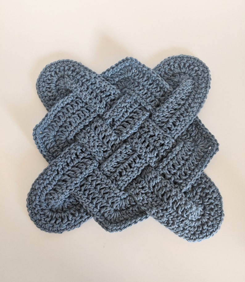 Sailor's Knot Coaster Knotted Dishcloth Cotton Etsy