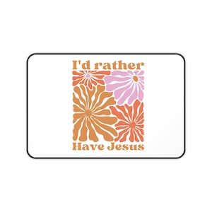 Christian Desk Mat, Mouse Pad, Religious Workspace Decor, Bible Verse Gift, Inspirational Office Accessories
