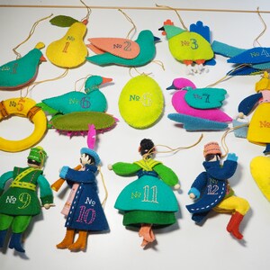 12 Days of Christmas felt ornaments, mmmcrafts image 7