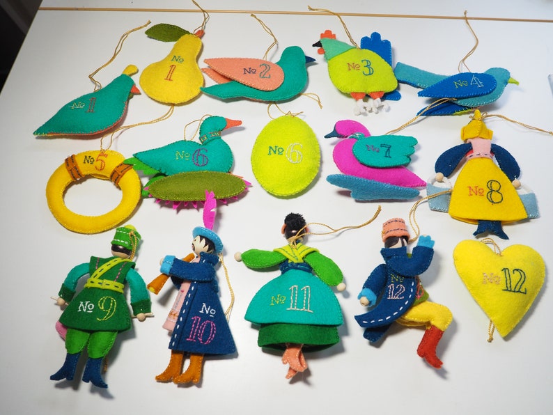 12 Days of Christmas felt ornaments, mmmcrafts image 7