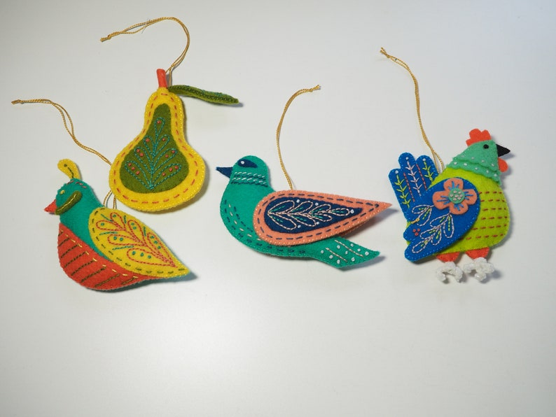 12 Days of Christmas felt ornaments, mmmcrafts image 2