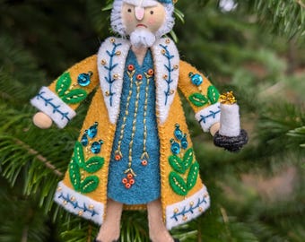 Mr. Scrooge Ornament, mmmcrafts, Ebenezer felt Christmas ornaments