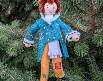 mmmcrafts Bob Cratchit wool Christmas ornament