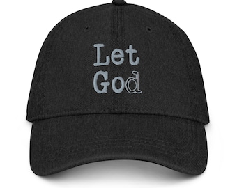 Lascia andare, lascia fare a Dio. Cappelli cristiani, berretto da baseball con scritta "Fede", regalo religioso ispiratore, berretto minimalista ricamato, cappello unisex con scritta "Fede".