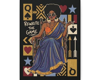 Rewrite the Game Black Queen Wall Art