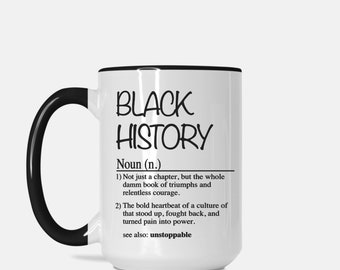 Tazza con definizione della storia dei neri - Tazza in ceramica da 15 once
