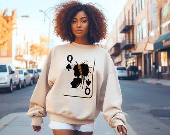 Black Girl Magic Sweatshirt: Queen of Spades, Black History Month