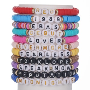 16 Swiftie Friendship Bracelets Inspired By Taylor Swift Albums, Eras Tour Bracelet Best Friend Gift, Concert Bracelet For Swiftie Bracelet 11 Pack Bracelets