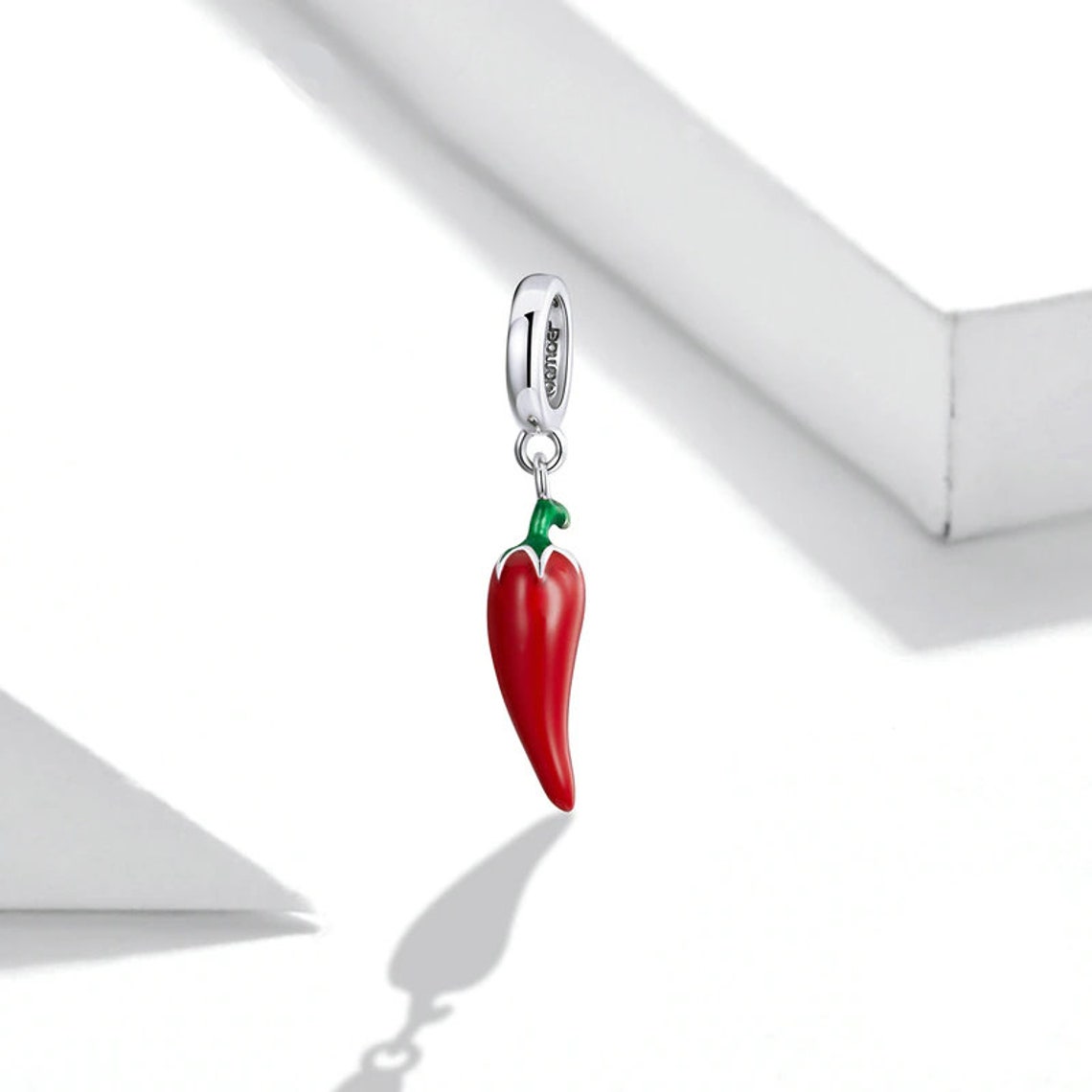 Sterling Silver Red Chili Pepper Charm Fits European Charms Etsy