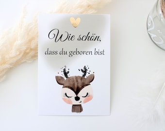 Karte, Geburtskarte, Postkarte Baby, Geschenk zur Geburt