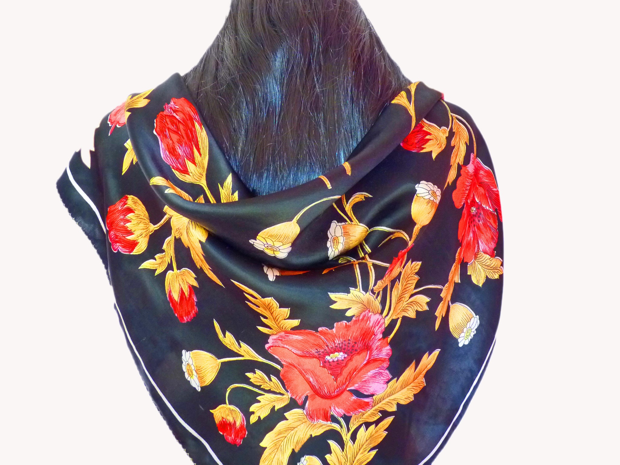 Silk Satin Scarf- Firefly Roses, Hand painted silk scarves, Floral  accessories, Red purple Bridal shawl, Inspirational Women Gift