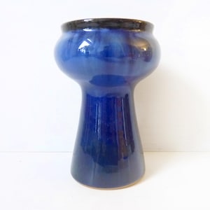 Vintage Provence Vase, Space Age Keulenvase, Cote D'Azur Blau, Mid-Century Modern Studio-Keramik, Boho Finca Hacienda, Frankreich Landhaus