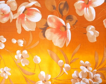 New in original packaging, Magnolia 70s vintage hippie bedding, brown and orange fabric, floral, 2-piece set, standard size, duvet cover and pillowcase, boho set, flower power