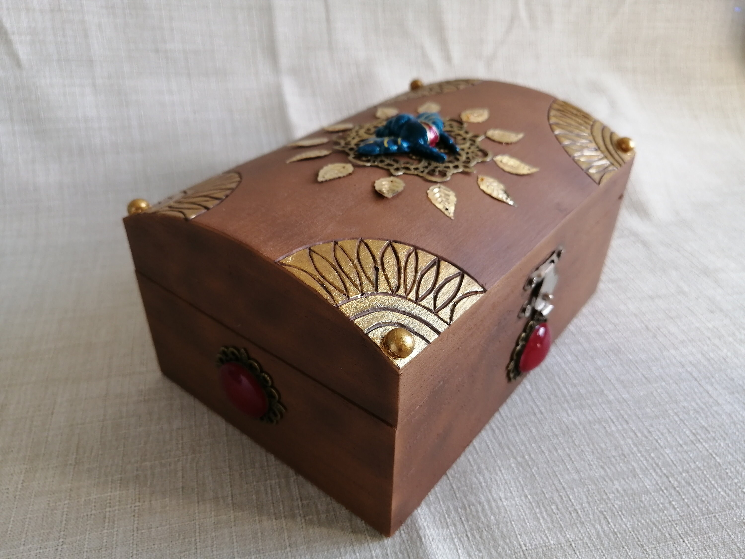 Caja de madera decorada decoración interior decoración hecho a | Etsy