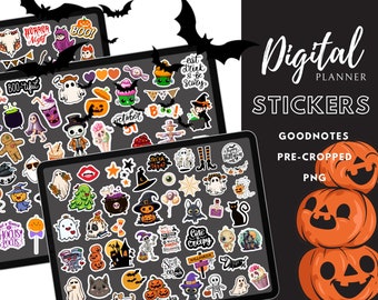 Digital Halloween Planner Stickers for Notability and Goodnotes