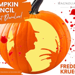 Freddy Krueger Kürbis Schablone: Einfach zu schnitzen (#005)