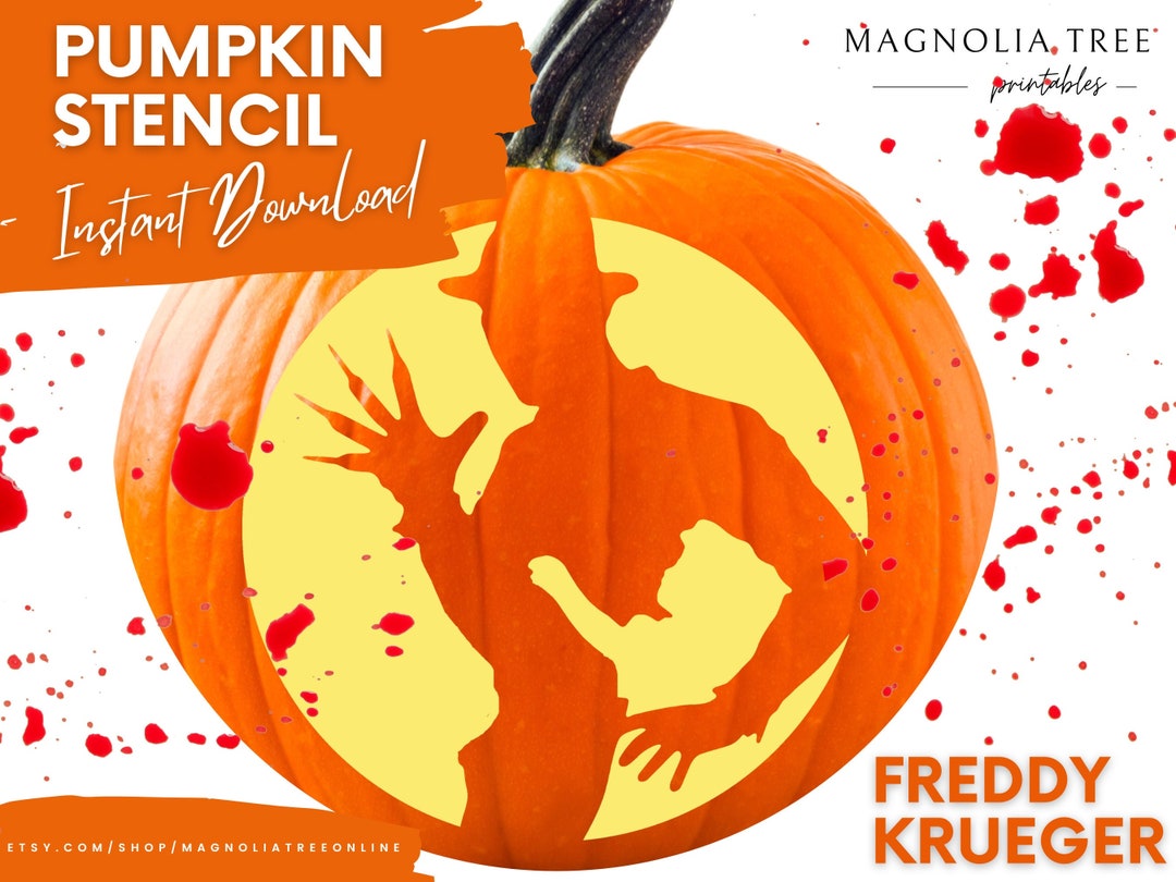 Freddy Krueger Pumpkin Carving Stencil: Easy-to-carve Pattern