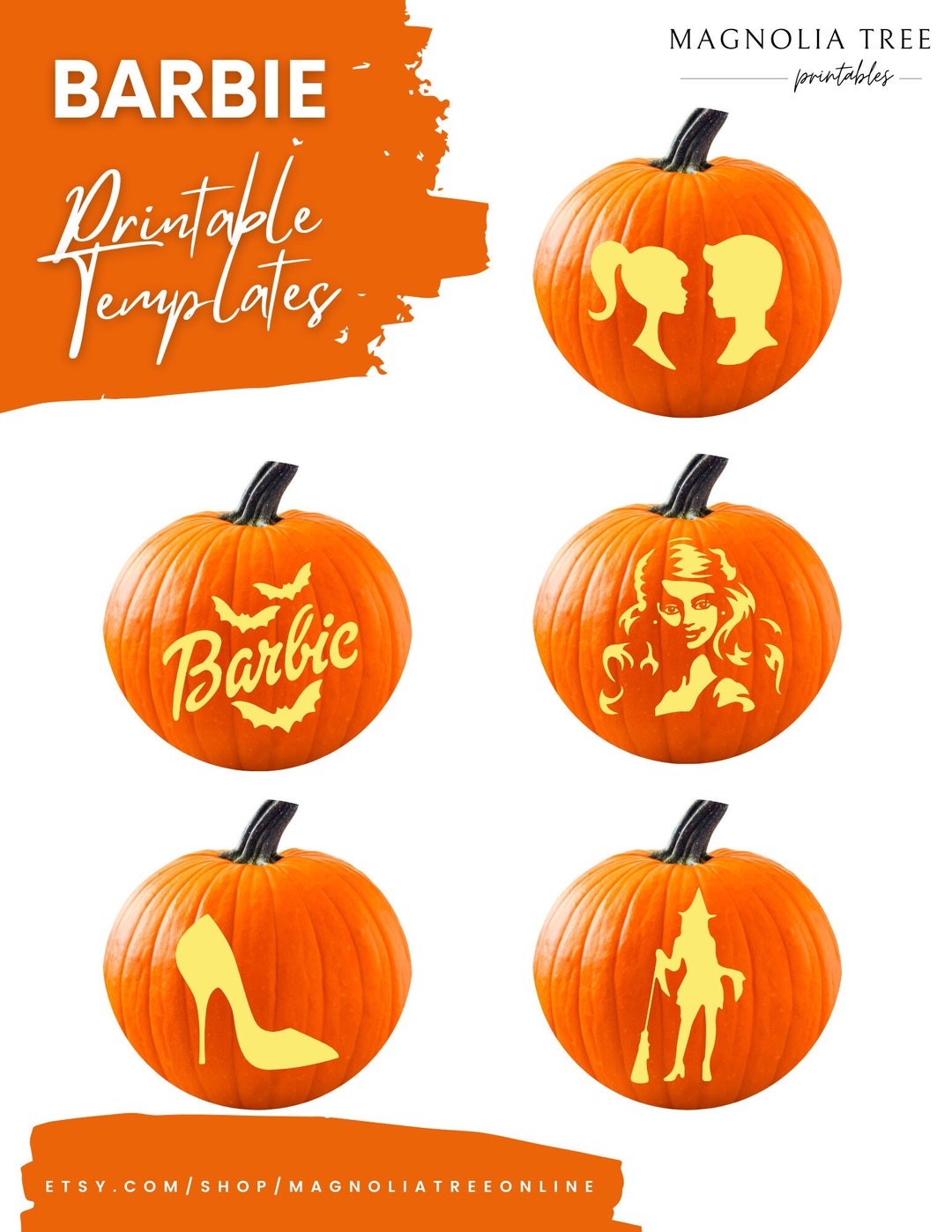 Barbie Movie Jack-o-lantern Stencils Hocus Pocus PRINTABLE